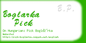 boglarka pick business card